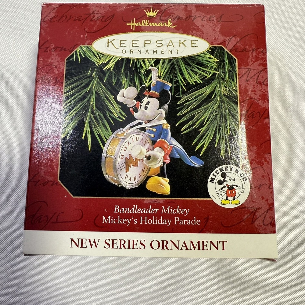 1997 NIB Hallmark 1st In Series Disney Mickey‎ Mouse Bandleader Mickey Ornament